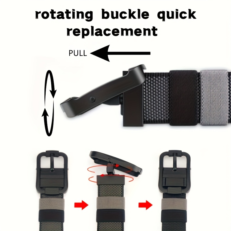 Men'S Tactical Belt Adjustable Durable Nylon Webbing